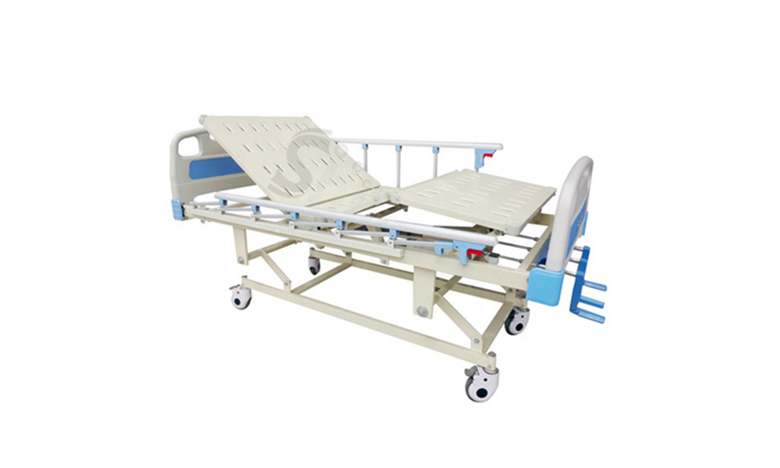 ABS手动三摇护理床SLV-B4030 ABS Hospital Bed with Three Cranks